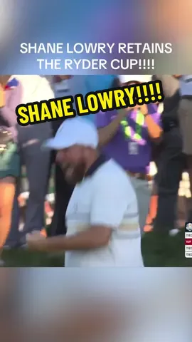 SHANE LOWRY RETAINS THE RYDER CUP 🥹🇪🇺 #RyderCup #Golf #ShaneLowry  