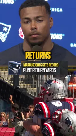 Marcus Jones makes history on punt returns 😤 #nfl #patriots 