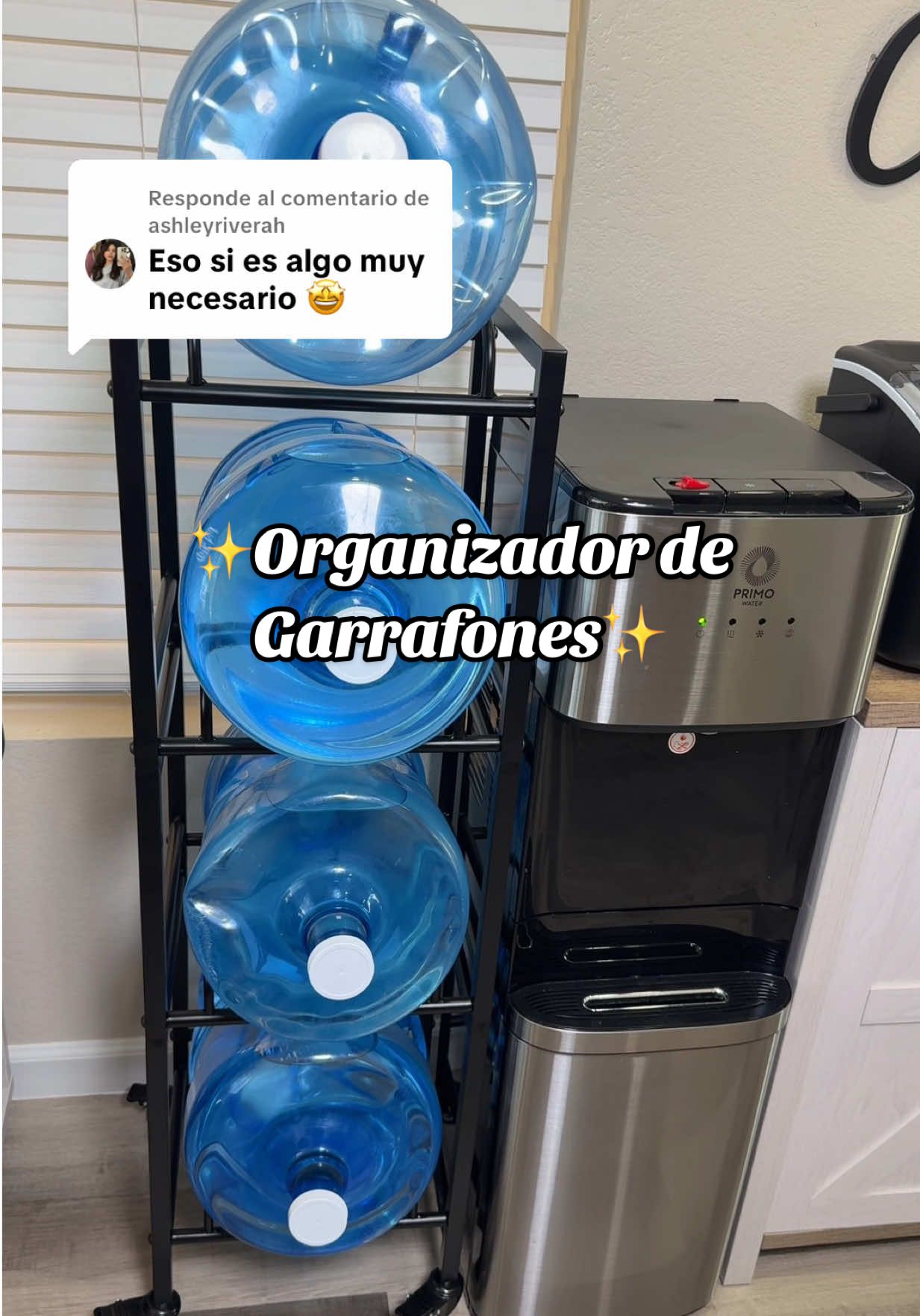Respuesta a @ashleyriverah Organizador para garrafones de agua #waterjugholder #storage #kitchengadgets #kitchenfinds #storagerackorganizer 