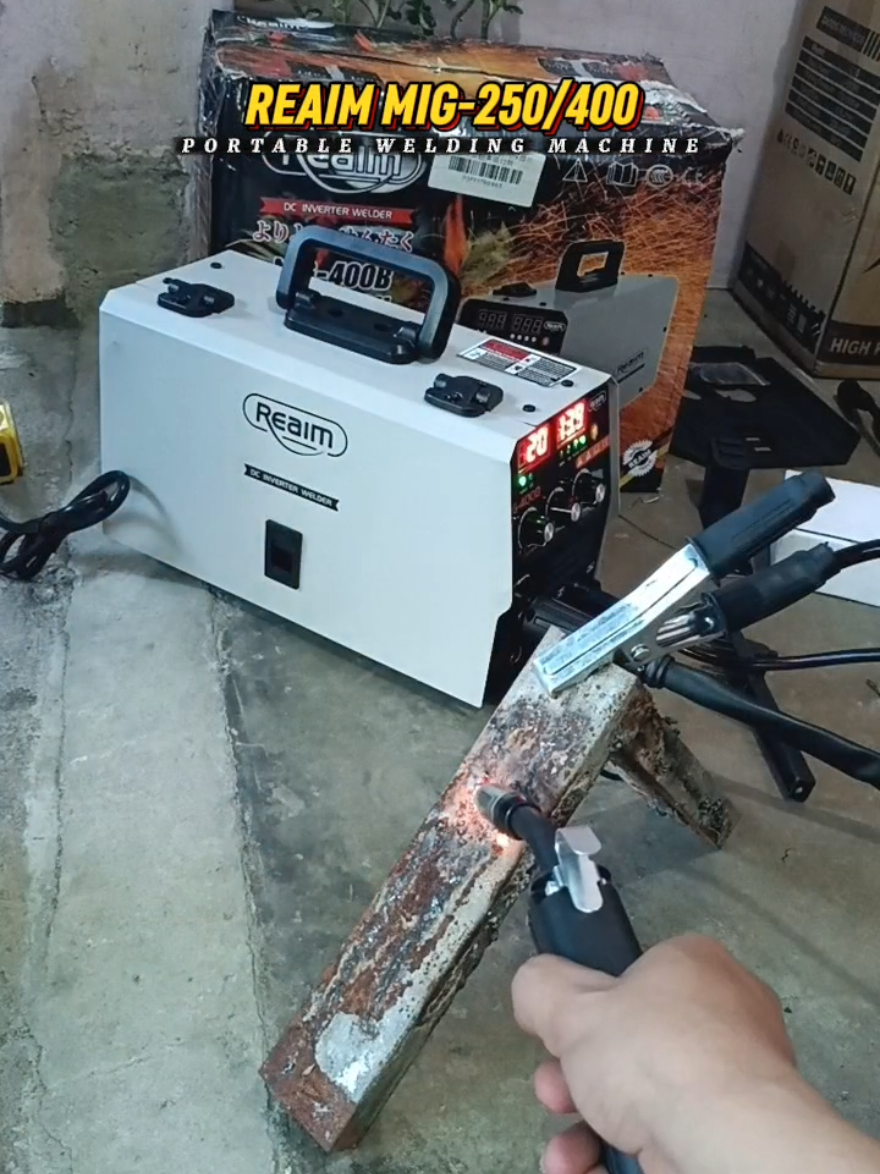 REAIM MIG-250/400 Portable Welding Machine Heavy Duty IGBT Inverter Gasless Welder MMA/TIG/MIG. Perfect For Home & Work Use🔥 #reaim #weldingmachine #welder #welding #fyp 