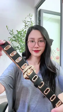 Một mẫu thắt lưng bản nhỏ đã được dục sẵn lỗ dọc dây rất tiện #thatlungnu #daynitnu #phukiennu #phukienthoitrang 