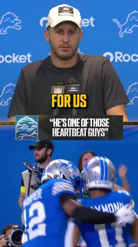 Jared Goff on Kalif Raymond's 65-yard punt return TD #nfl #jaredgoff #lions 
