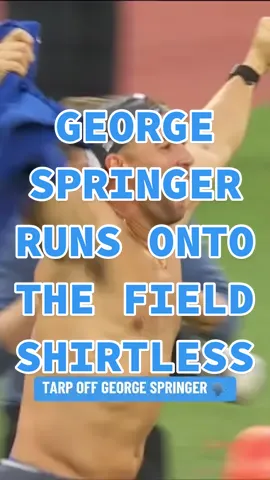 SHIRTLESS SPRINGER STRIKES AGAIN! 🤪  #MLB #mlbonsn #bluejays #toronto #torontobluejays #georgespringer #baseballtiktoks 