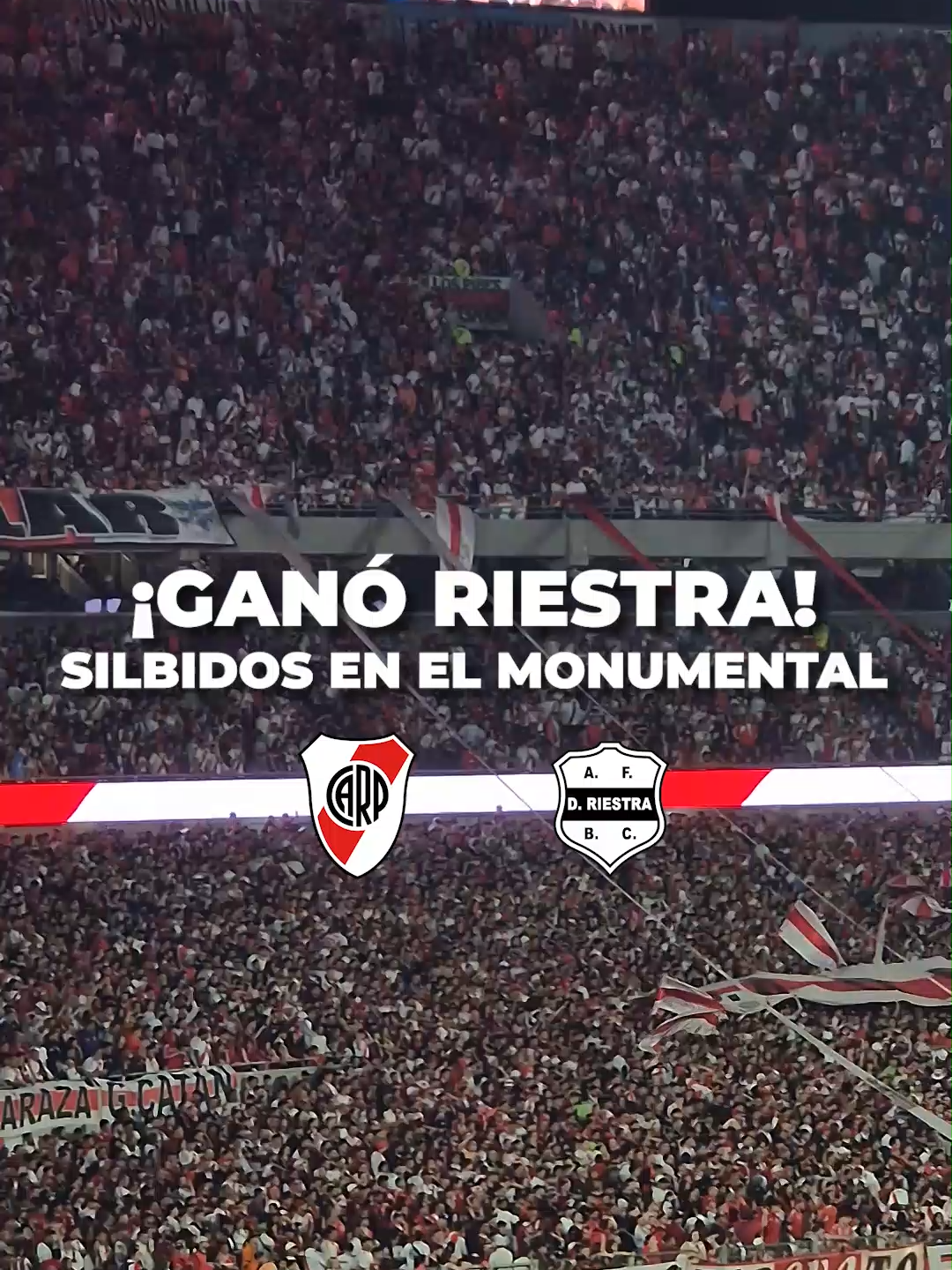 ⚫️🔥 ¡GANÓ RIESTRA Y RIVER SE FUE SILBADO DEL MONUMENTAL! ▶ El Malevo venció 2-1 al Millonario, quedó puntero absoluto de la Zona B y el equipo de Marcelo Gallardo se fue bajo chiflidos del estadio