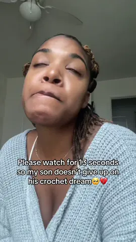 He does truly love to crochet and I’m willing to support him through whatever🥹 #crochet #crochetersoftiktok #crocheting 