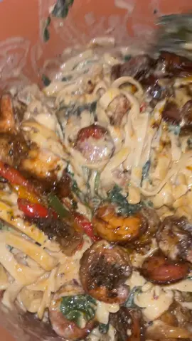Sausage & Shrimp Pasta Mix up🙃🍲🦐 #pasta 