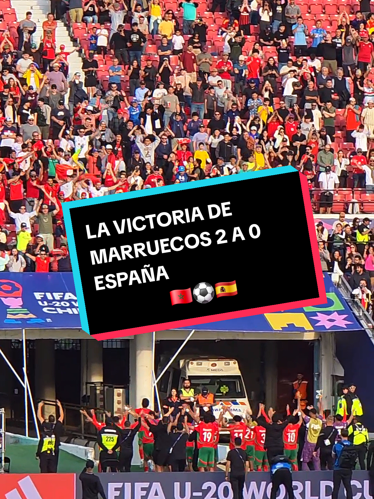 El resumen de la victoria por 2 a 0 de Marruecos en su estreno mundialero a España 🇲🇦⚽️🇪🇸 #fyp #futbol⚽️ #mundialsub20 #marocco #españa 