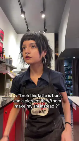 regular shift for me 🙄                                     #barista #nonbinary #fyp