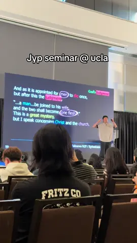 He was giving a seminar explaning how Jesus died on the cross, and I went out of curiosity because it was free and wanted to see what he had to say