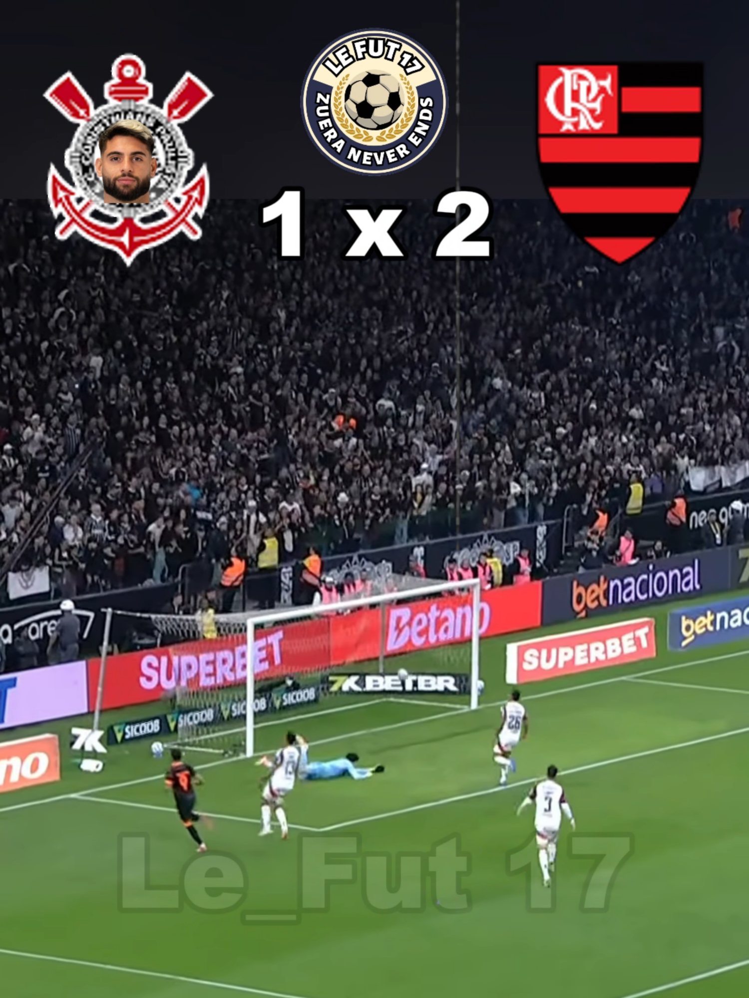 corinthians x flamengo 😂🤣😄😁 #futebol #corinthians #timao #gavioesdafiel #bandodeloucos #brasileirao #flamengo #mengao #engracado #edit #smzinho