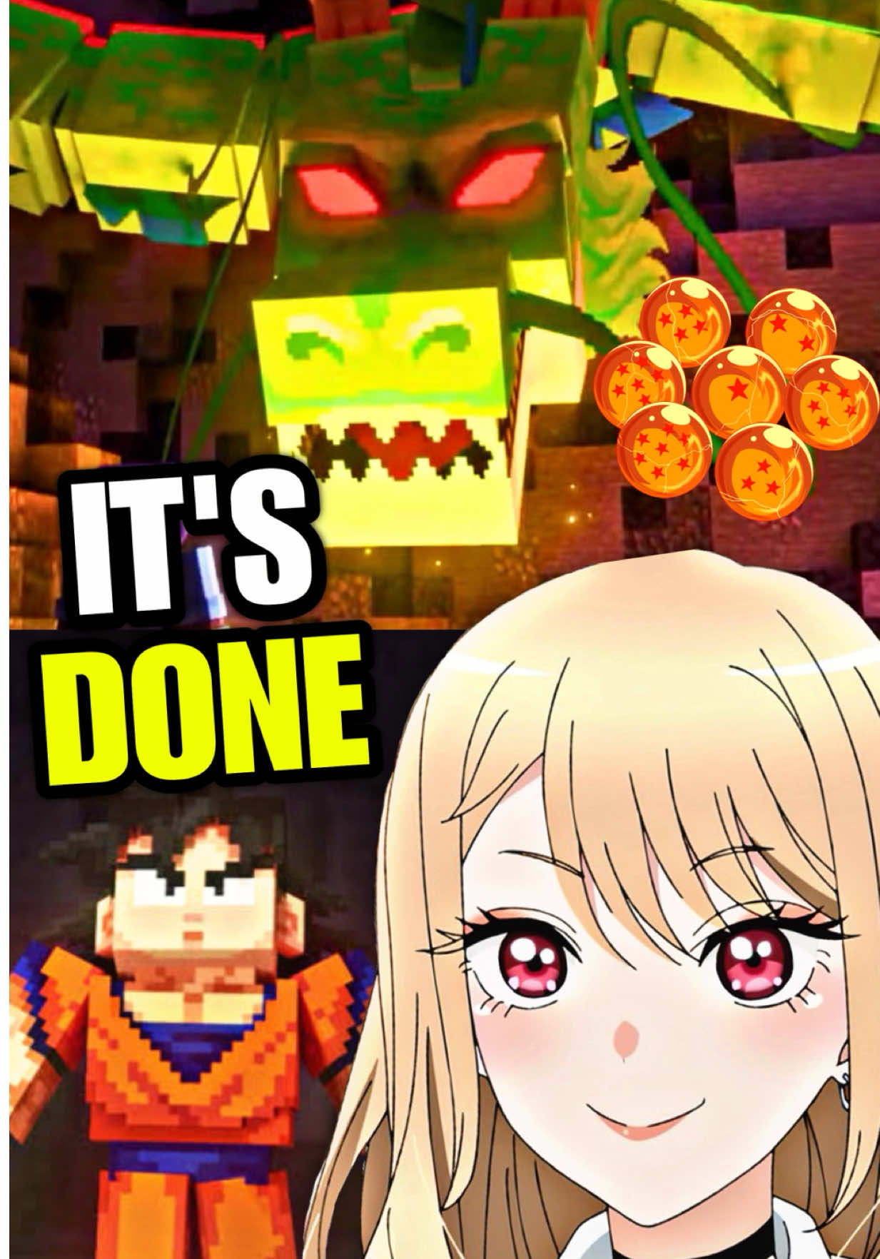 dragon ball z in minecraft 💔 #doronsworld #anime #Minecraft #dbz 