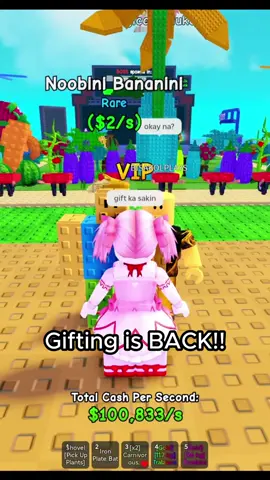 Gifting is Back in Plants vs. Brainrotsv#plantsvsbrainrots #roblox 