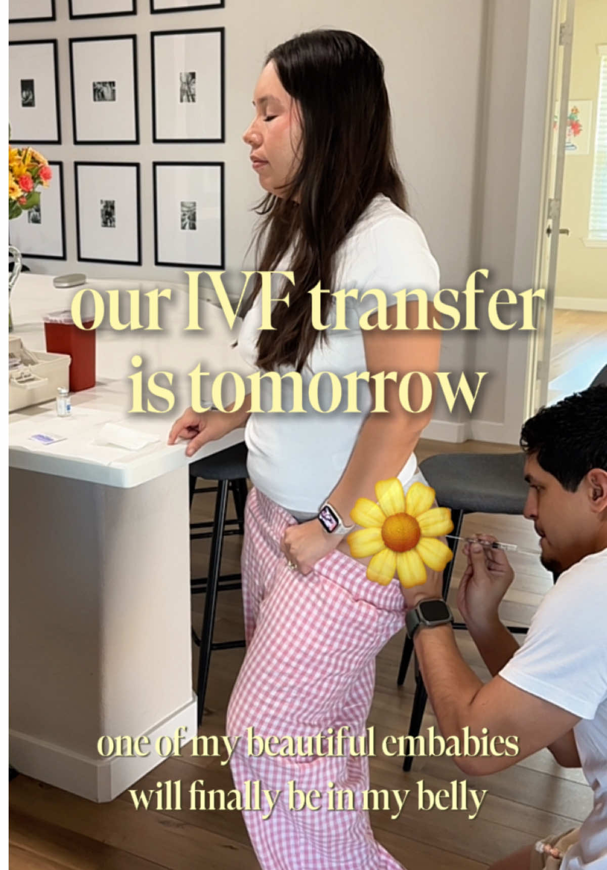Who else walked into their IVF transfer with equal parts excitement & nerves? ❤️🙏🏼 Tomorrow changes everything. After 4 years of trying to conceive, one of my beautiful embabies will finally be placed in my belly 🤍 This tiny life, our greatest hope, will finally come home. Im walking into this transfer with my heart full of faith, praying this is the day our lives change forever. #IVF #ivfjourney #ttcjourney #infertilityjourney #ttc   