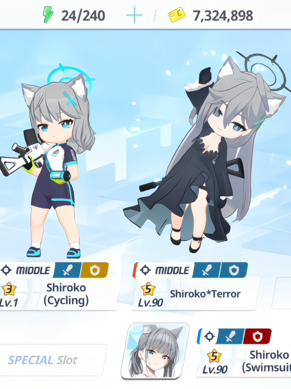 lengkap juga my istri 🤭 Character: Sunaookami Shiroko Character Game: Blue Archive