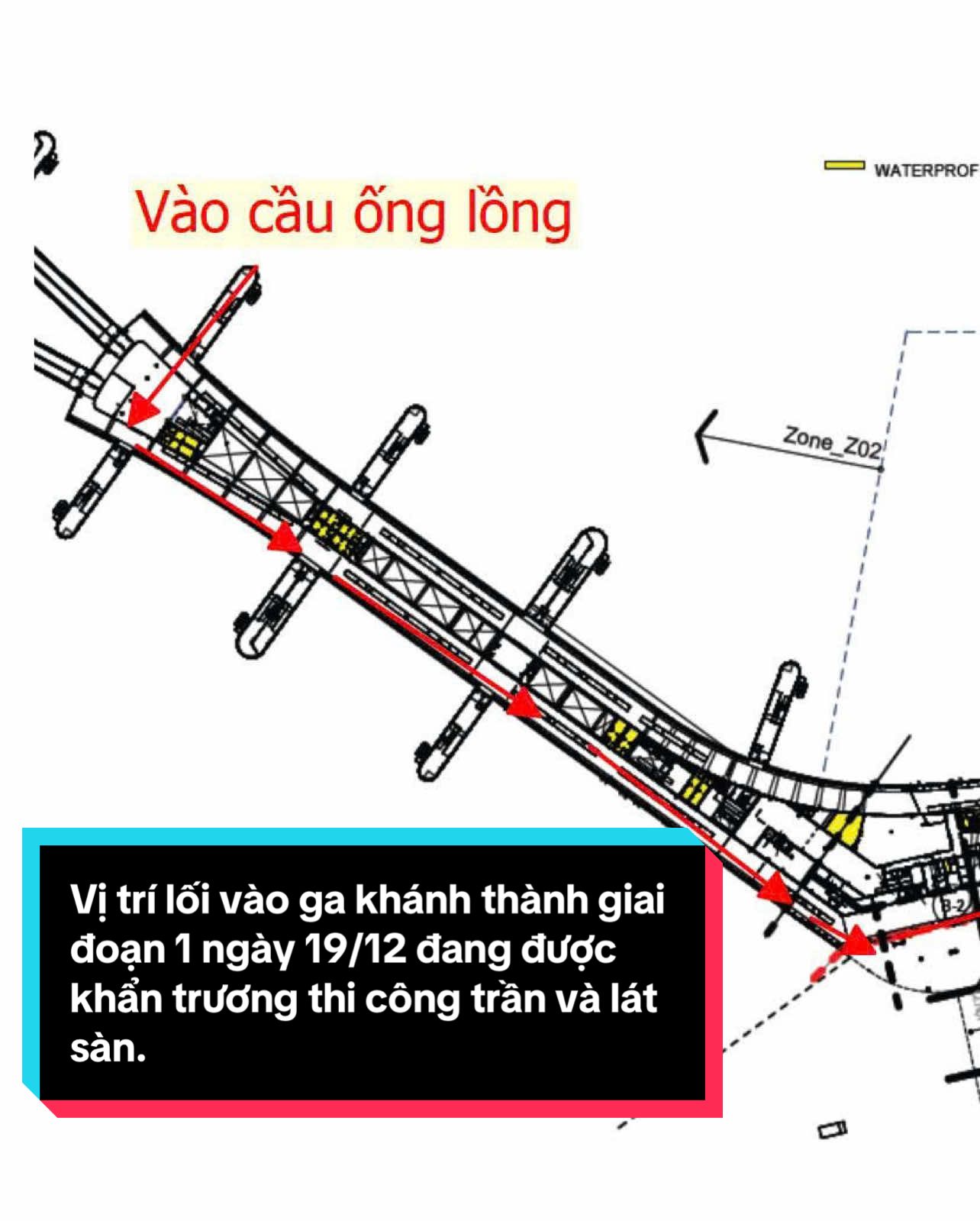 Vị trí lối vào ga khánh thành giai đoạn 1 ngày 19/12 đang được khẩn trương thi công trần và lát sàn.#sanbaylongthanh #nhatkycongtrinh #tiktokviral #tiktokviral #xuhuongtiktok 