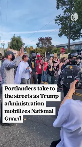 About 200 people gathered outside Portland's ICE office to protest both ICE officers operating in Portland and the incoming federal troops President Trump and his administration have authorized to come to the city. Click the link in our bio to read more.