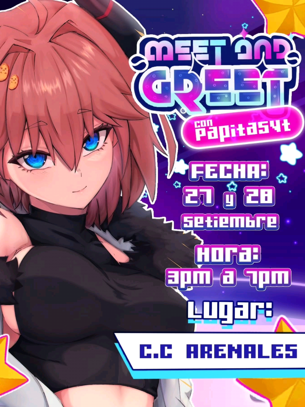 M&G con PapitasVT en el Neonet Fest @Neonet.Fest @PapitasVT  Hoy 28 de septiembre hubo un M&G con PapitasGOD en el Neonet Fest de Arenales, así que bajé de mi chacra para ir allá y cumplir el reto de pagarle los 20 soles que le debía el streamer ANTONIcra, y bueno la verdad me la pasé goty jsksksj (más que todo pq estuve con mi mejor amigo y tmb por ver nuevamente a Papitas que es un amor de persona :3) #fyppppppppppppppppppppppp #kickperu #kickclips #vtuberclips #antonicra 