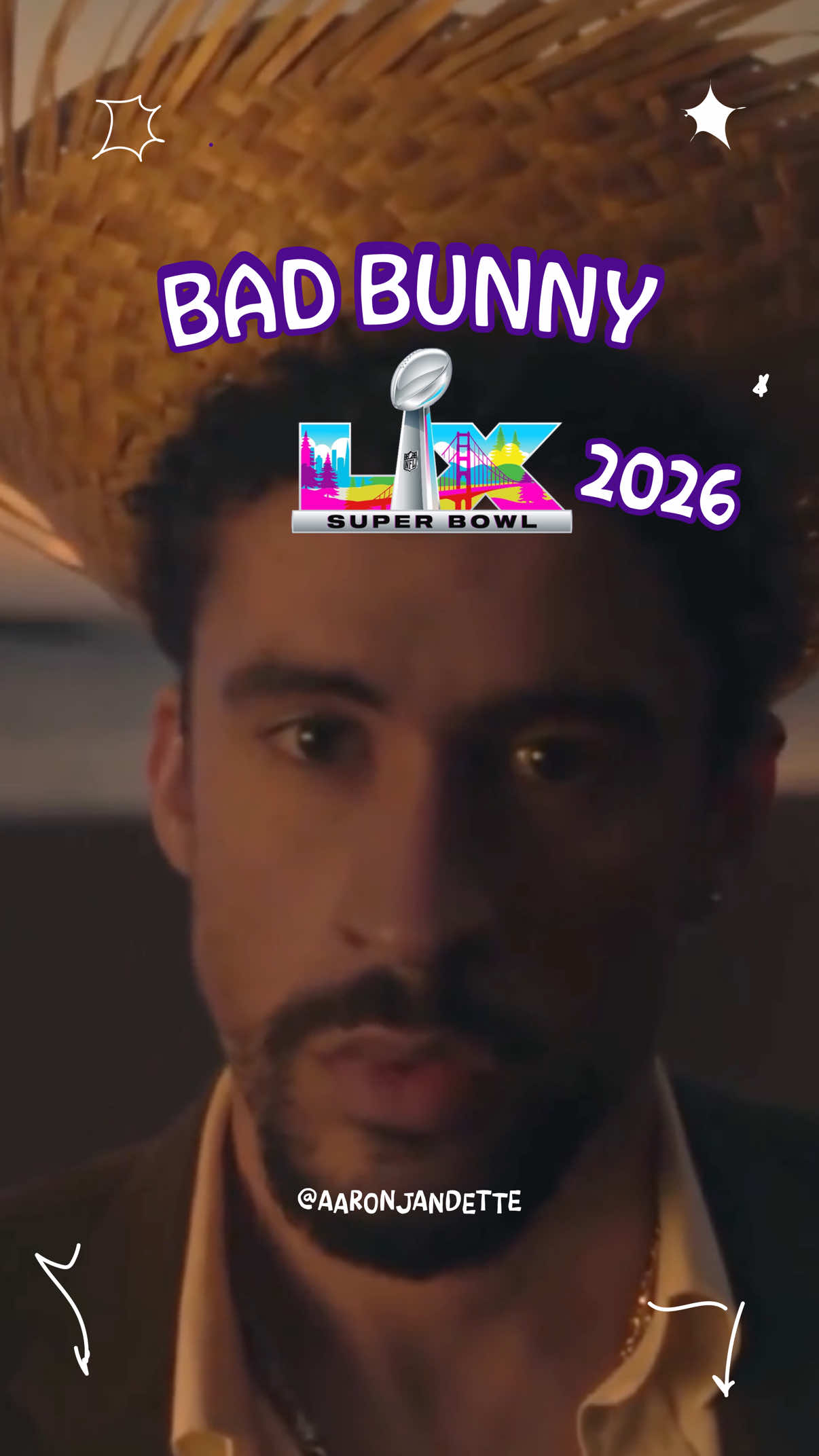 #badbunny se presentará en el #Super Bowl 2026 #aaronjandette #superbowllx 
