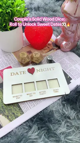 The texture of the wood holds a password for your heart! Roll it to unlock sweet tasks like kissing, cooking together, and strolling—this is how your relationship warms up.🤩💕#couples #loveyou #giftideas #relationships #boyfriend #relationshipgoals 