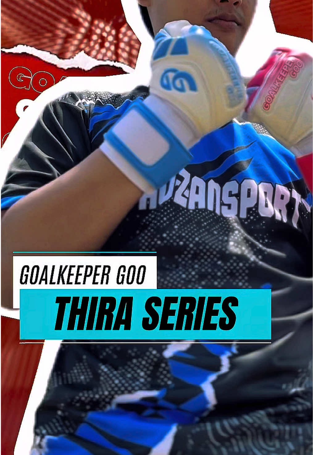 Sarung tangan kiper dengan konsep dua warna sekaligus yang nyaman dipakai #goalkeeper #fyp #kiper #sepakbola #gg 