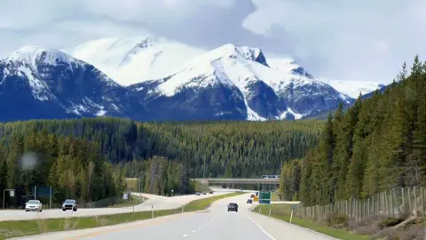 Banff to Vancouver BC Canada 🇨🇦 #banffnationalpark #travel #naturalbeauty #mountain #greenforest 