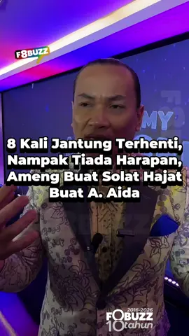 Ameng berkongsi detik dan keadaan bekas isterinya, Dato’ A. Aida yang baharu sedar di ICU. Sebelum ini, penerbit terkenal, A. Aida, dilaporkan dimasukkan ke Unit Rawatan Rapi (ICU) selepas rebah ketika menjalani fisioterapi baru-baru ini. Beliau terpaksa ditidurkan bagi pemantauan rapi. Menurut anaknya, Azeva Natassha, A. Aida kini sudah sedarkan diri namun masih berada dalam pengawasan doktor dan belum dibenarkan menerima pelawat. #f8buzzhiburan #ameng #aaida 