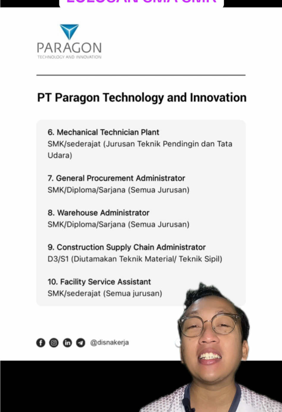 Info loker lowongan kerja terbaru 2025 Lowongan Kerja PT Paragon Technology and Innovation Link Pendaftaran  https://www.disnakerja.com/lowongan-kerja-pt-paragon-technology-and-innovation-2/ #carikerja #lowongankerja #infoloker #lokerterbaru #lokerjakarta 
