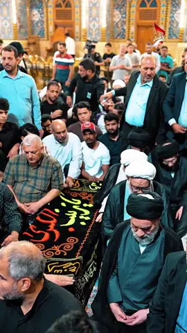 مراسيم تشييع عقيلة (زوجة)السيد علي الحسيني السيستاني (دام ظله الشريف) من كربلاء المقدسة 💔💔😭🥺