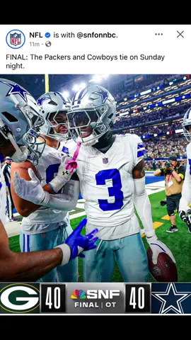 FINAL: The Packers and Cowboys tie on Sunday night.#BreakingNews #fyp #fypシ #axixnews 