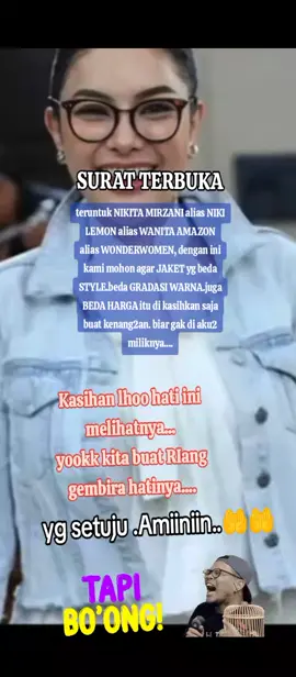 @nikitamirzanimawardi173  setuju gak nihh... 🤣😂🙈🙈🤟..ada2 saja ulah nepos #viral #trending #fyp #foryou #fypviralシ 