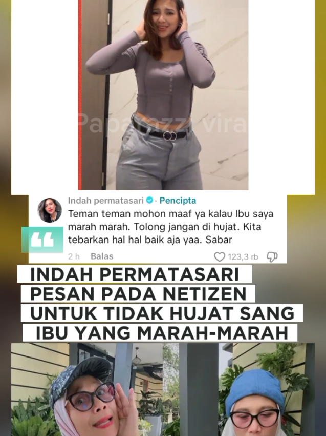 Indah mohon pada netizen untuk tak hujat ibunya #indahpermatasari #nursyah #ariekriting #beritaartis
