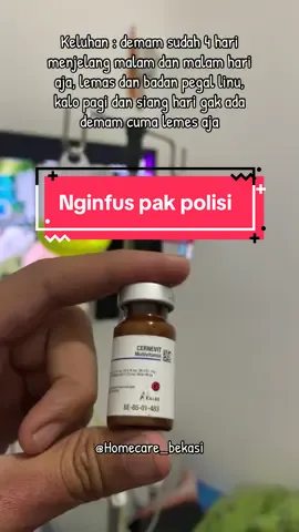 Suspect thypoid , tpi alhamdulillah stelah diinfus udah gak ada demam lagi tinggal lemesnya aja 😊 #infusvitamin #jasainfusbekasi #fyp #homecarejakarta #jasainfuscikarang 