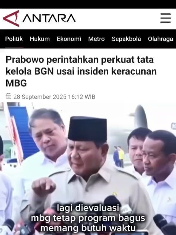Makan Bergizi Gratis tetap keren, cuma lagi dalam proses evaluasi supaya hasilnya makin jos! #ProgramBagus #QualityCheck #fyppppppppppppppppppppppp #reels #fypdong