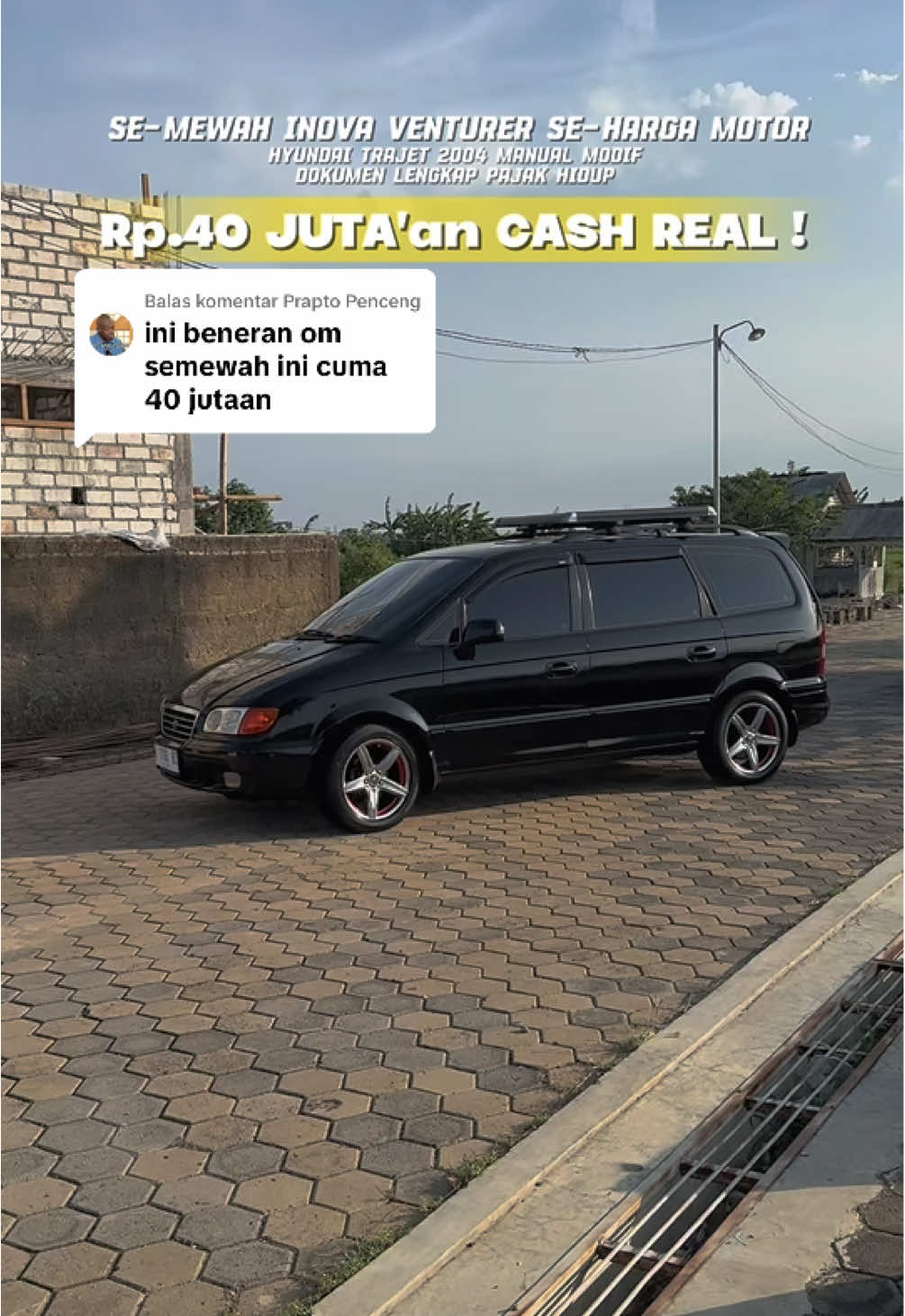Membalas @Prapto Penceng Real Cuma Rp.40 JUTA’an CASH REAL Aja Yuk Gas Bawa Pulang Mobil Se-Mewah Inova Venturer ini ! HYUNDAI TRAJET 2004 Manual Modif Ganteng Dokumen Lengkap PAJAK HIDUP ! Fast Respon : 085712771269 🏢 WKM AUTO GARAGE (Ds.Jatimulyo Kec.Wedarijaksa Kab.Pati Utara) #hyundai #trajet #hyundaitrajet #mobilhyundai #mpvpremium 
