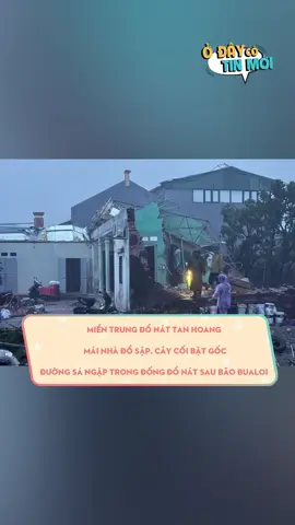 Miền Trung đổ nát tan hoang, mái nhà đổ sập, cây cối bật gốc, đường sá ngập trong đống đổ nát sau bão Bualoi #odaycotinmoi #LearnOnTikTok #xuhuong