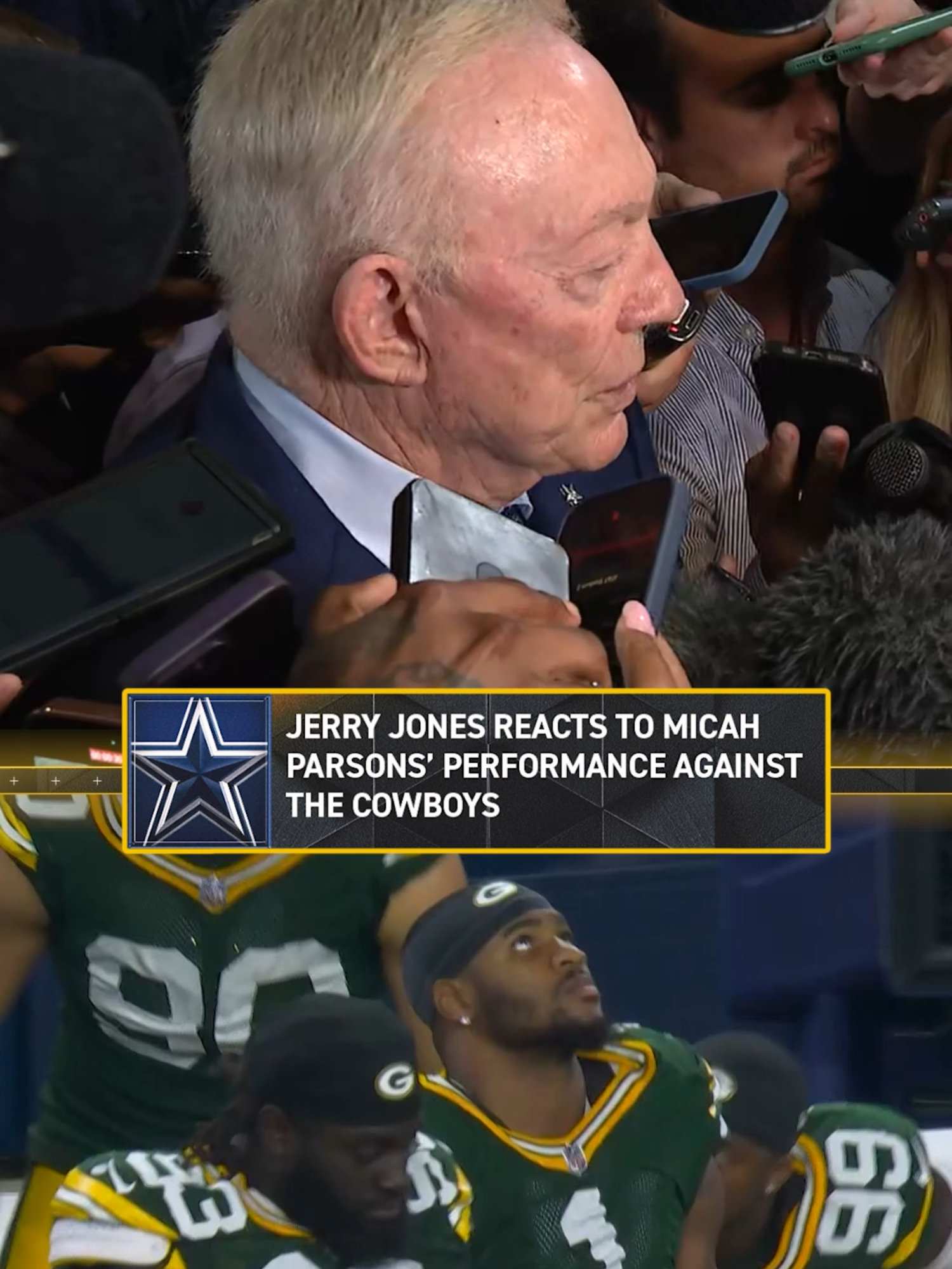 Jerry Jones reflects on the Cowboys' ability to contain Micah Parsons #nfl #dallascowboys #greenbaypackers