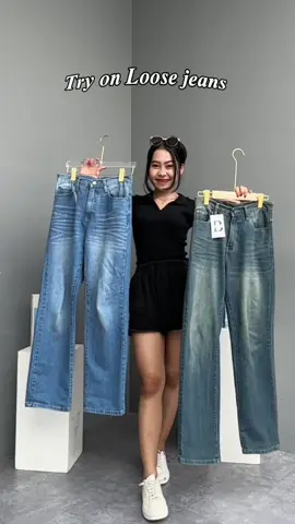 “Satu model, dua warna kesayangan. 💙 Medium Blue: clean & daily 💫 Retro Blue: calm & classic Highwaist-nya enak, gayanya dapat.” #loosejeans #celanahighwaist #Jeanshighwaist #jeans #jeanskece 