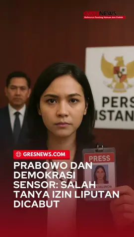 Prabowo dan Demokrasi Sensor: Salah Tanya Izin Liputan Dicabut

Prabowo selalu bilang… demokrasi itu penting, kritik itu sehat.

Tapi begitu wartawan CNN, Diana Valencia, tanya soal keracunan Program Makan Bergizi Gratis… kartu izin liputannya langsung dicabut Istana.

#WartawanDibungkam #DemokrasiPrabowo #Gresnews
