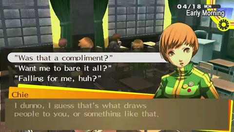 I love Chie btw✌️ Chie Satonaka She's my crush, I love her too much. Chie marry me please. #foryoupage#persona4golden#chie#satonaka#🔥🔥🔥🔥🔥🔥🔥🔥🔥🔥  Why does TikTok only let you put 5 hashtags 🥲?