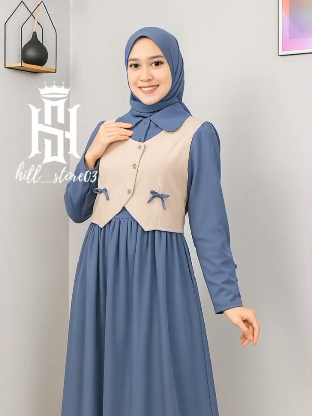 azura dress knit dengan rompi #gamismurah #gamiskekinian #gamisknit #tiktokindonesia #fyp 