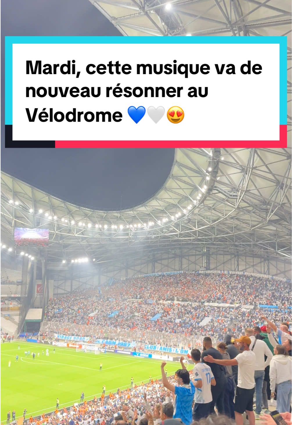 Mardi, cette musique va de nouveau résonner au Vélodrome 😍 3 ans apres la ligue des champions est de retour au Vélodrome 😱🤯 #om #teamom #marseille #championsleague #footballtiktok 