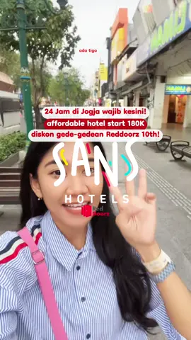 Hotel Di Jogja Dekat Malioboro! Jangan lupa jalan ke Malioboro icip jajanan dalam video yaa~ cara bookingnya: 1.Install Aplikasi Reddoorz  2.Search “SANS HOTEL NAGARI MALIOBORO” 3.Sebelum Payment pastikan masukkan kode “YUKNGINEP” biar dapat diskon tambahan! 4.Enjoy Jogja Jangan lupa join RedClub buat nikmatin benefit lain😎 #HotelJogja #berkeSANS #BukaSemuaPintu #staycat10nonline #redtravelers 