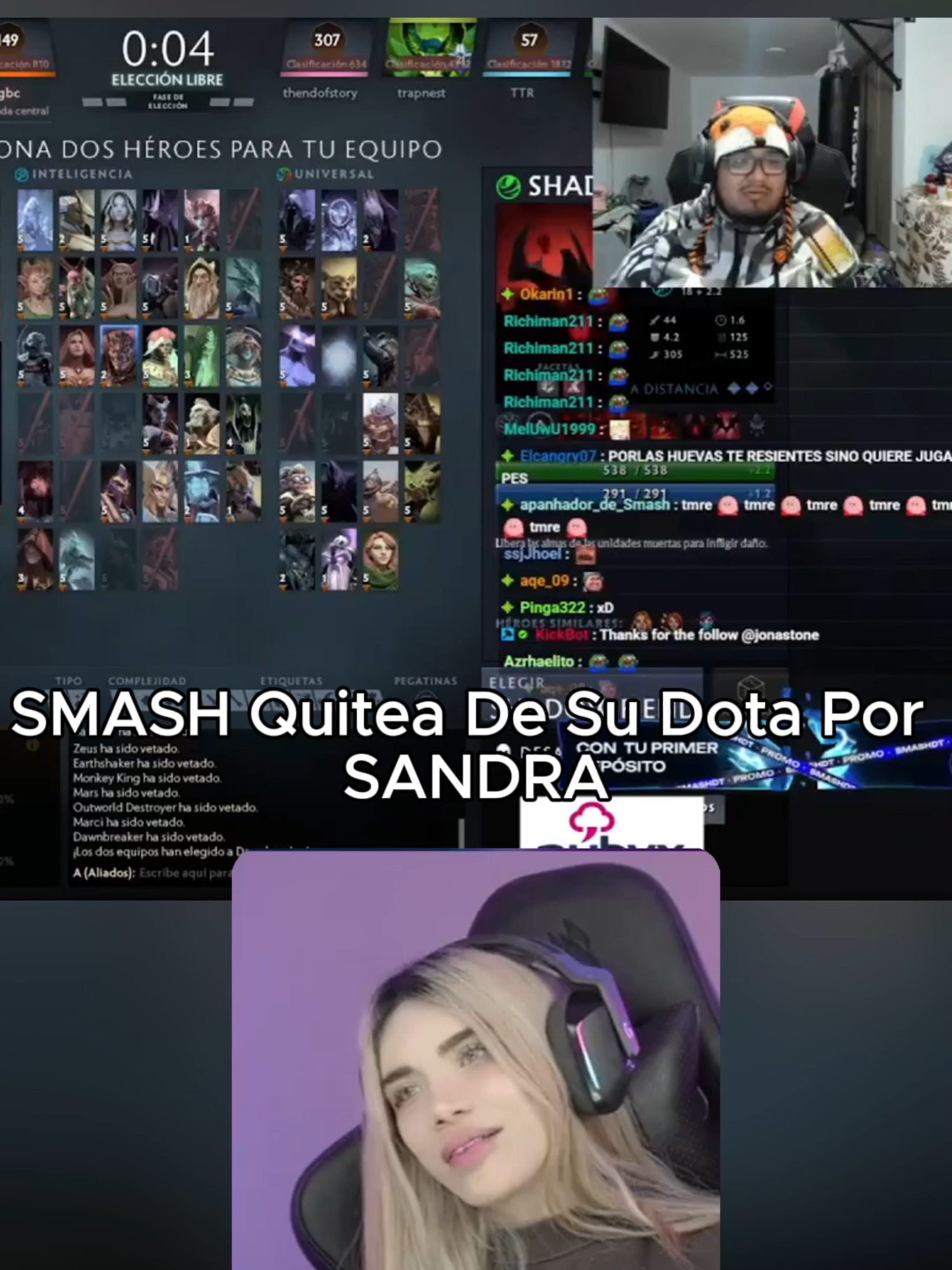Smash quitea de su dota para jugar con sandra  #smashdota #smash #dota2 #sandraskins #kickperu #paratiiiiiiiiiiiiiiiiiiiiiiiiiiiiiii #foryou #kick