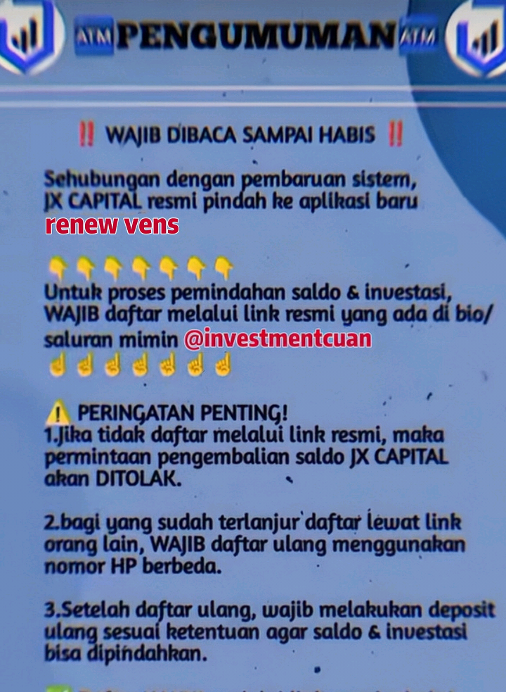 yang udh Inves ke  jx capital komen👇 #renewvestinvestasi #jxcapitalinvestasi💸🚀📈 #jxcapital #masukberanda  #CapCut 