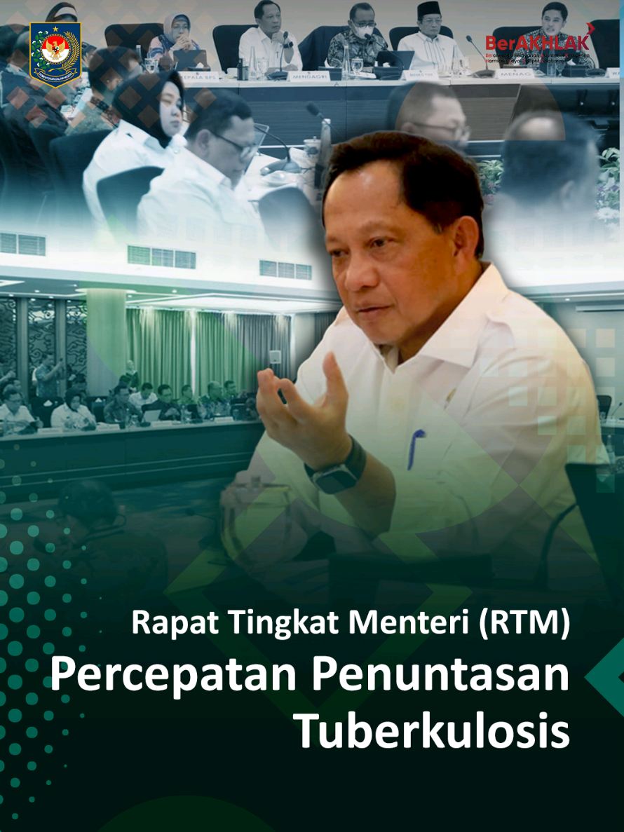 Rapat Tingkat Menteri: Percepatan Penuntasan Tuberkulosis (TBC) Dalam Rapat Tingkat Menteri (25/9), Mendagri menegaskan komitmen Kemendagri mempercepat penuntasan TBC dengan menggerakkan pemerintah daerah agar menjadikan penanganan TBC sebagai prioritas utama. 💡 Waspada Tuberkulosis. Cegah sejak dini. Lindungi keluarga dan lingkungan. #Kemendagri #infokemendagri #StopTBC #KesehatanMasyarakat #SetahunBerdampak 