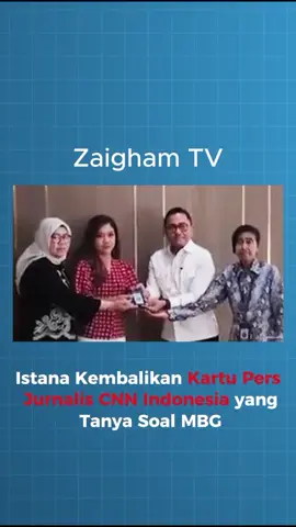 Istana kembalikan kartu pers CNN Indonesia yang tanya soal MBG #idcard #istana #mbg 
