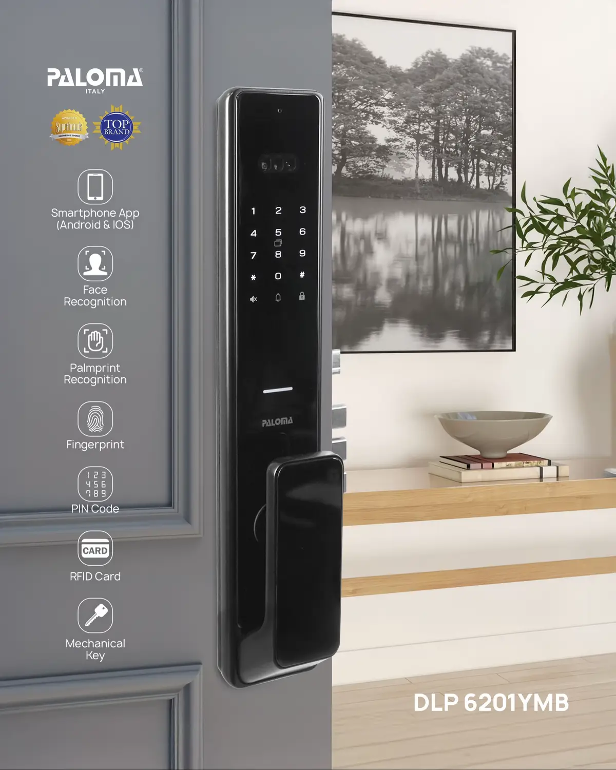 Smart Digital Lock dengan 3 desain minimalis yang punya keamanan maksimal, dan ga bikin tampilan pintu rumah kamu boring 😉 #paloma #palomahardware #dlp6200 #lock 