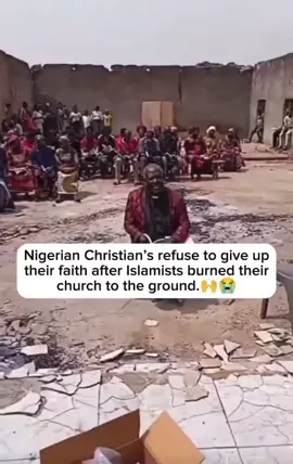 🚨Christians in Nigeria stand resolute, refusing to renounce their faith after Islamists burned their church to the ground. Their unwavering courage inspires us all! Since January 2025, Islamists have intensified their persecution of the Christian community, with over 7,000 believers killed and thousands more displaced in targeted attacks. 🙏🏽Let us fervently pray and intercede for our brothers and sisters worldwide, lifting them up in solidarity.🙏🏽 #Christianity #catholicchurch #catholic #faith #Jesus  🎥 CTTO 