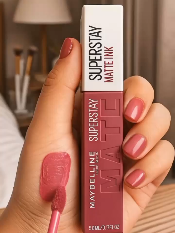 Maybelline SuperStay Matte Ink shade Lover hadir dengan warna pink lembut yang elegan, memberikan hasil matte halus yang tahan lama hingga 16 jam dan no transfer. Lipstik cair ini bikin kamu tampil cantik natural dan percaya diri seharian, cocok untuk semua momen. #Maybelline #SuperStayMatteInk #LipstikTahanLama #NoTransfer #BeautyTikTok