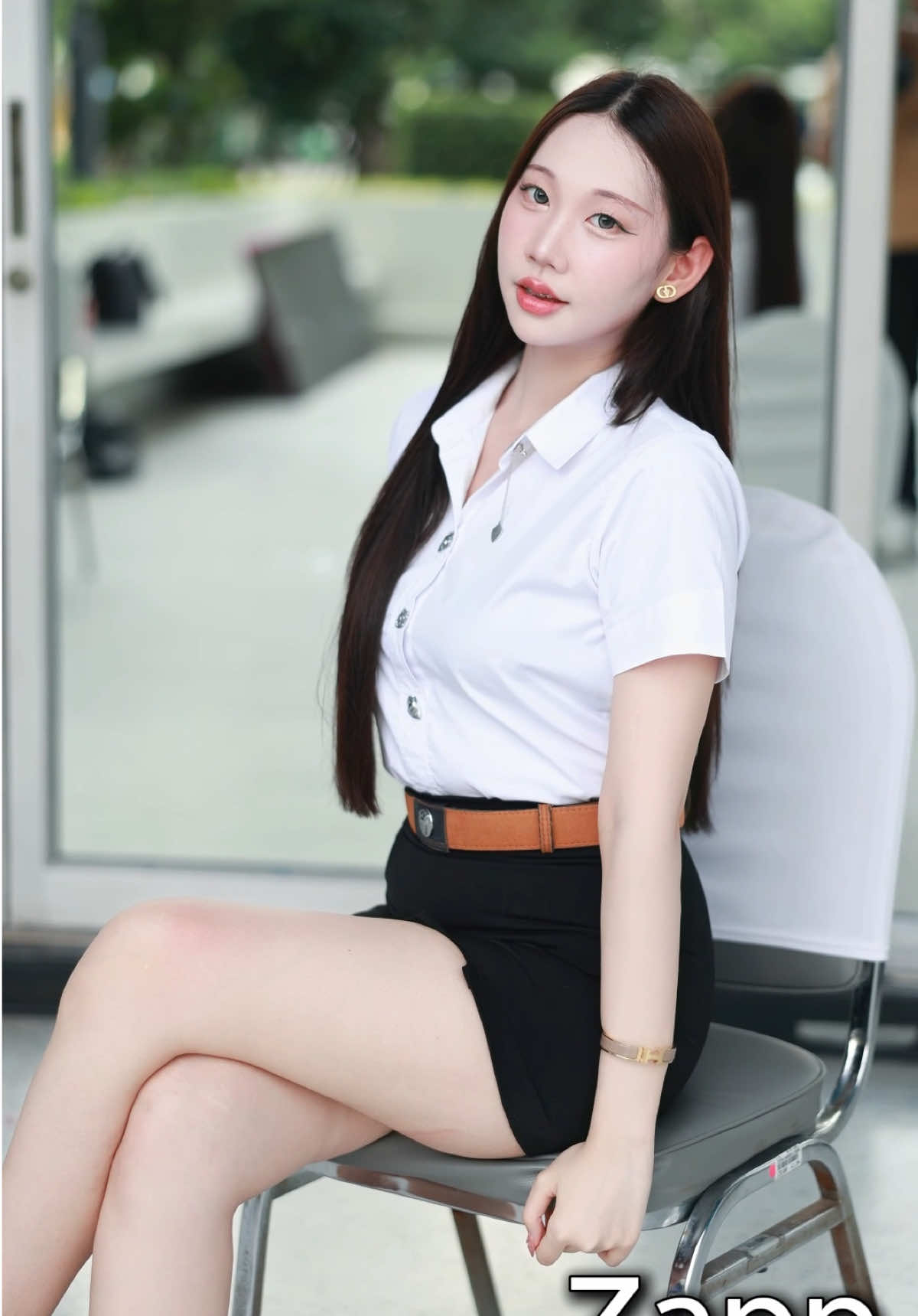 N'pinkky 📸 #utcc #ถ่ายรูป #ชุดนักศึกษา #สาวน่ารัก #portrait 